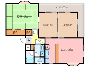 山田上口駅 徒歩27分 3階の物件間取画像